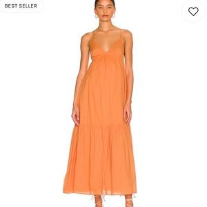Faithful the Brand- Wilonna MIDI Dress in Mango